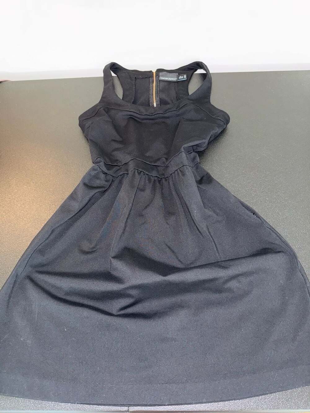 Cynthia Rowley Black Skater Dress Size Small S Racerback - Picture 2 of 6